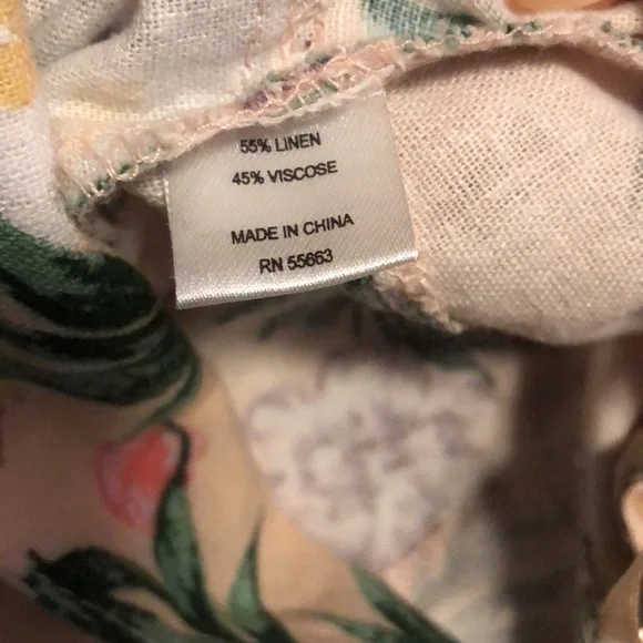 Athena Marie linen blend a-line floral skirt - Picture 7 of 7